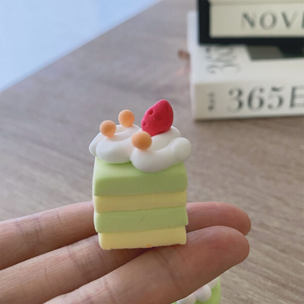 Matcha Cake Set,Miniature Food Decoration,Doll House Toy